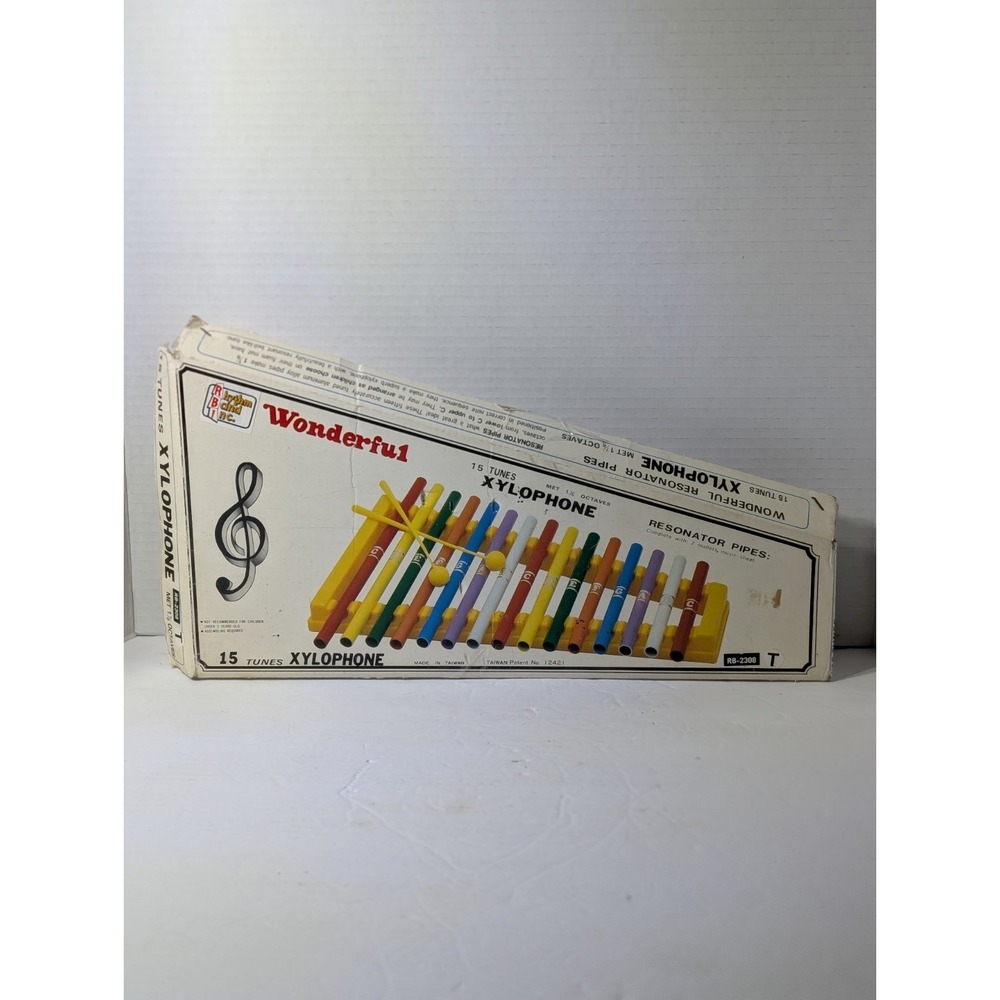 Vintage WONDERFUL XYLOPHONE 15 Notes With RESONATOR PIPES W/Box RARE